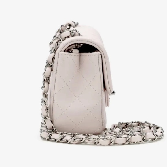 Chanel 21 Rectangular Mini Classic Flap, Light Purple Pink, Mauve Puce RARE - Picture 16 of 16